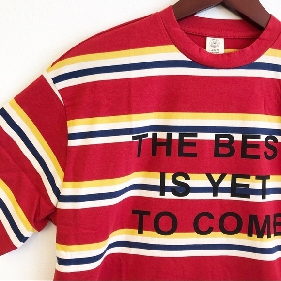 URBAN OUTFITTERS NWT Oversized Striped Graphic Text Top Size Large / XL - Picture 6 of 16